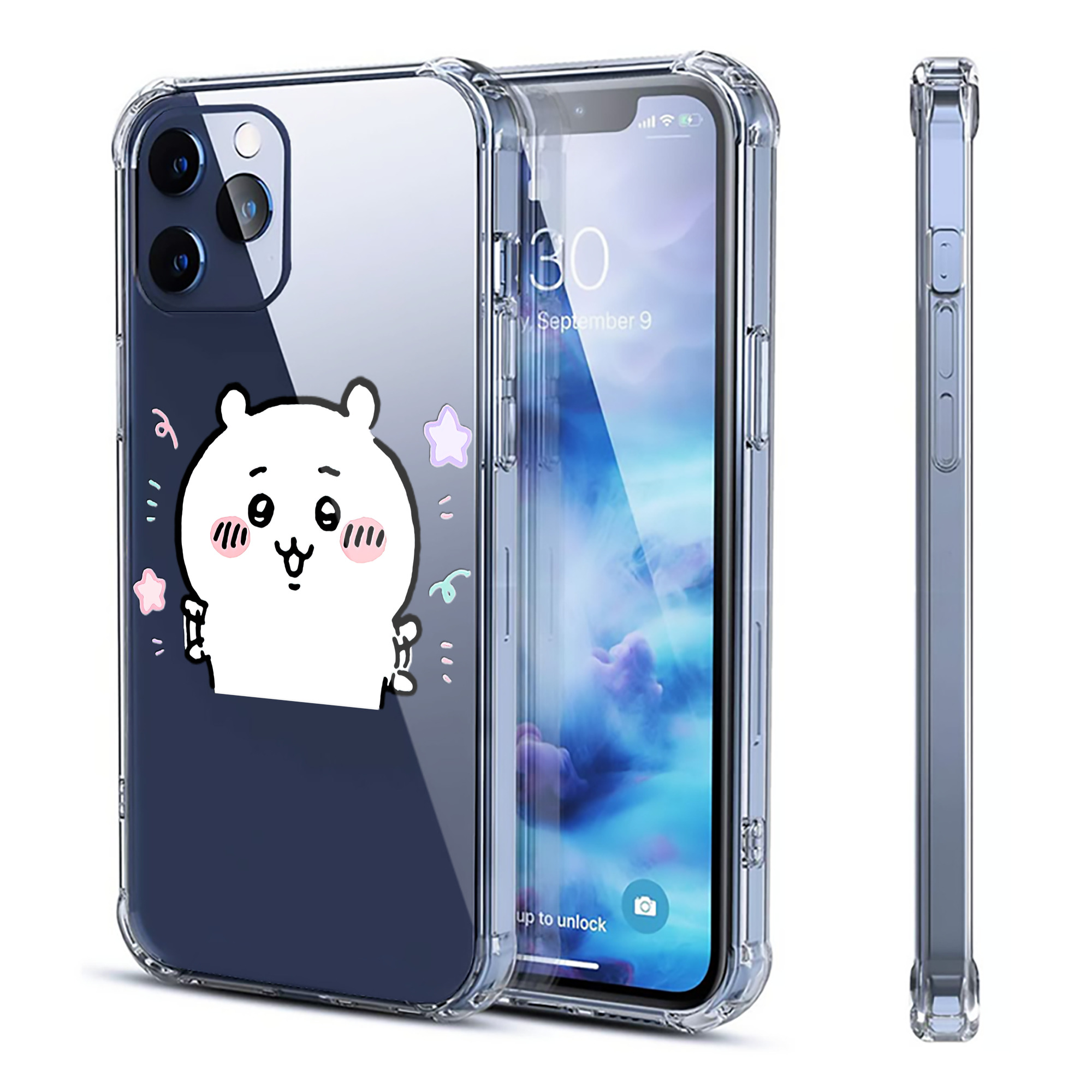 （画像用） ちいかわ ちいかわ Chii-kawa chiikawa 【iPhone 12シリーズ対応】透明スマホケース（クリアソフトケース）